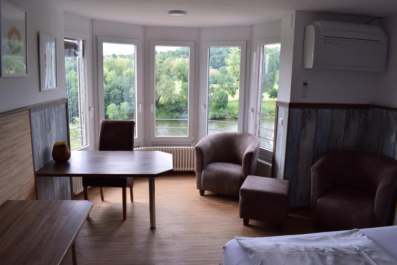 Apartments Mit Klimaanlage Am Neckarufer, Schoene Aussicht 바트프리에드리히셸 외부 사진